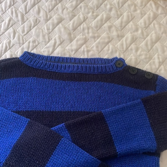 Women’s Blue Striped Ralph Lauren Sweater Size P S - Picture 4 of 4